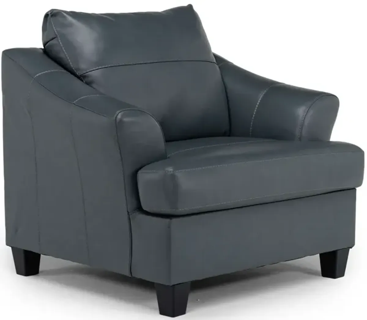 Genoa Chair in Steel Leather