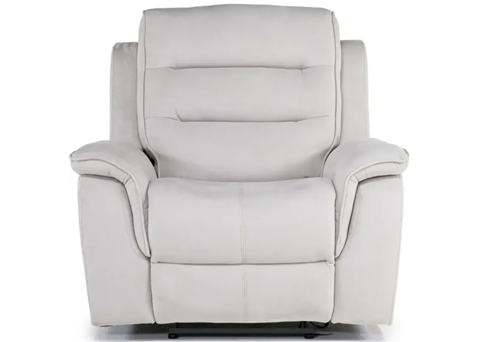 Chanell Recliner in New Nappa Light Gray