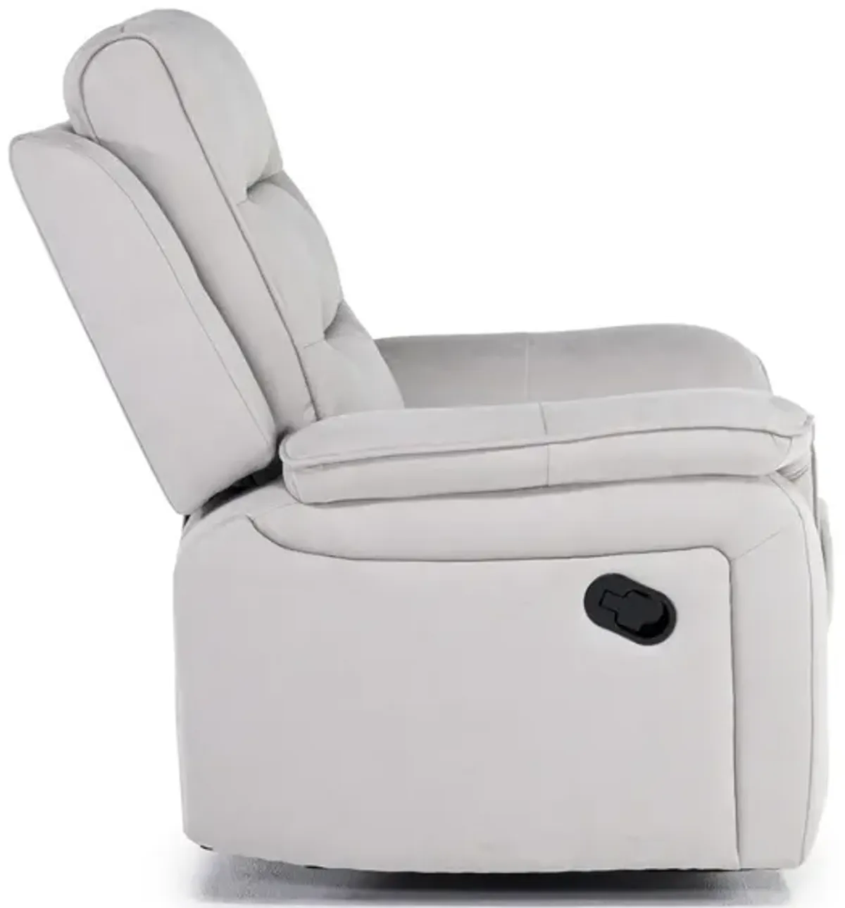 Chanell Recliner in New Nappa Light Gray