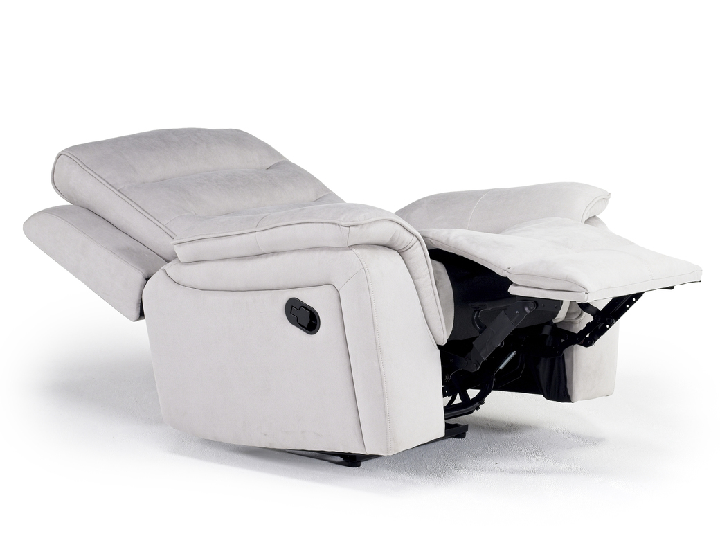 Chanell Recliner in New Nappa Light Gray