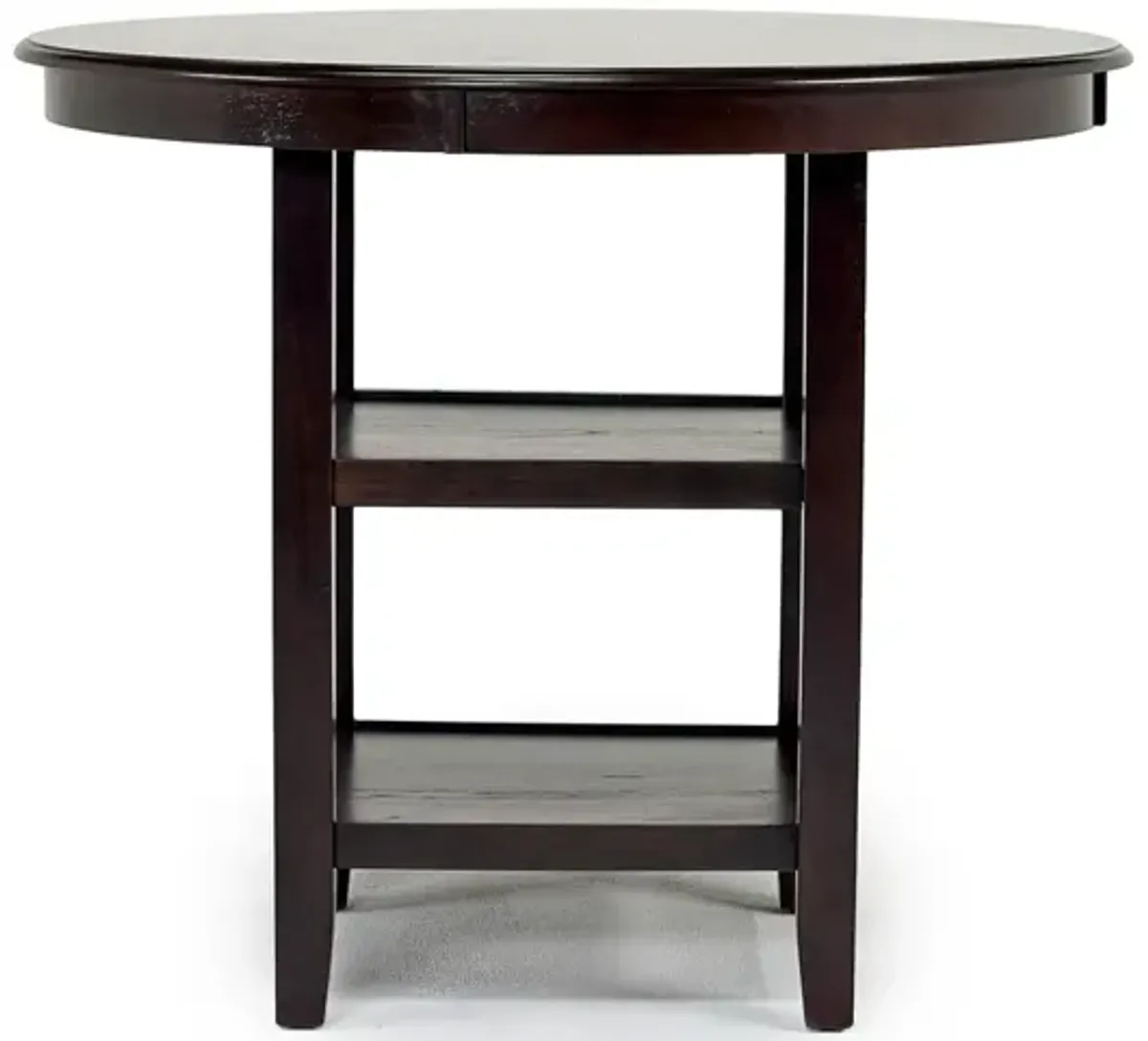 Gia Round Counter Height Dining Table & 4 Stools in Dark Brown