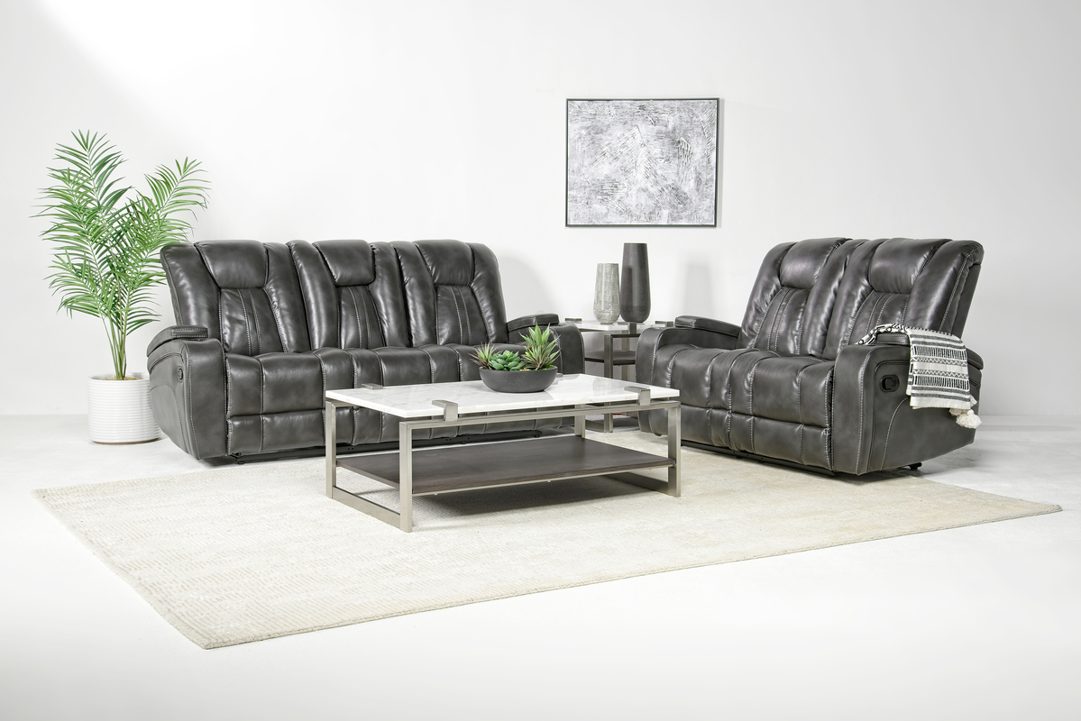 Vega Reclining Sofa & Loveseat in Gray