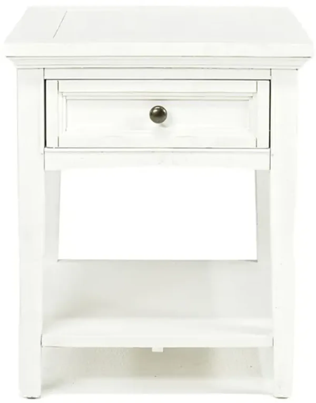 Bay Creek End Table in White, Rectangle