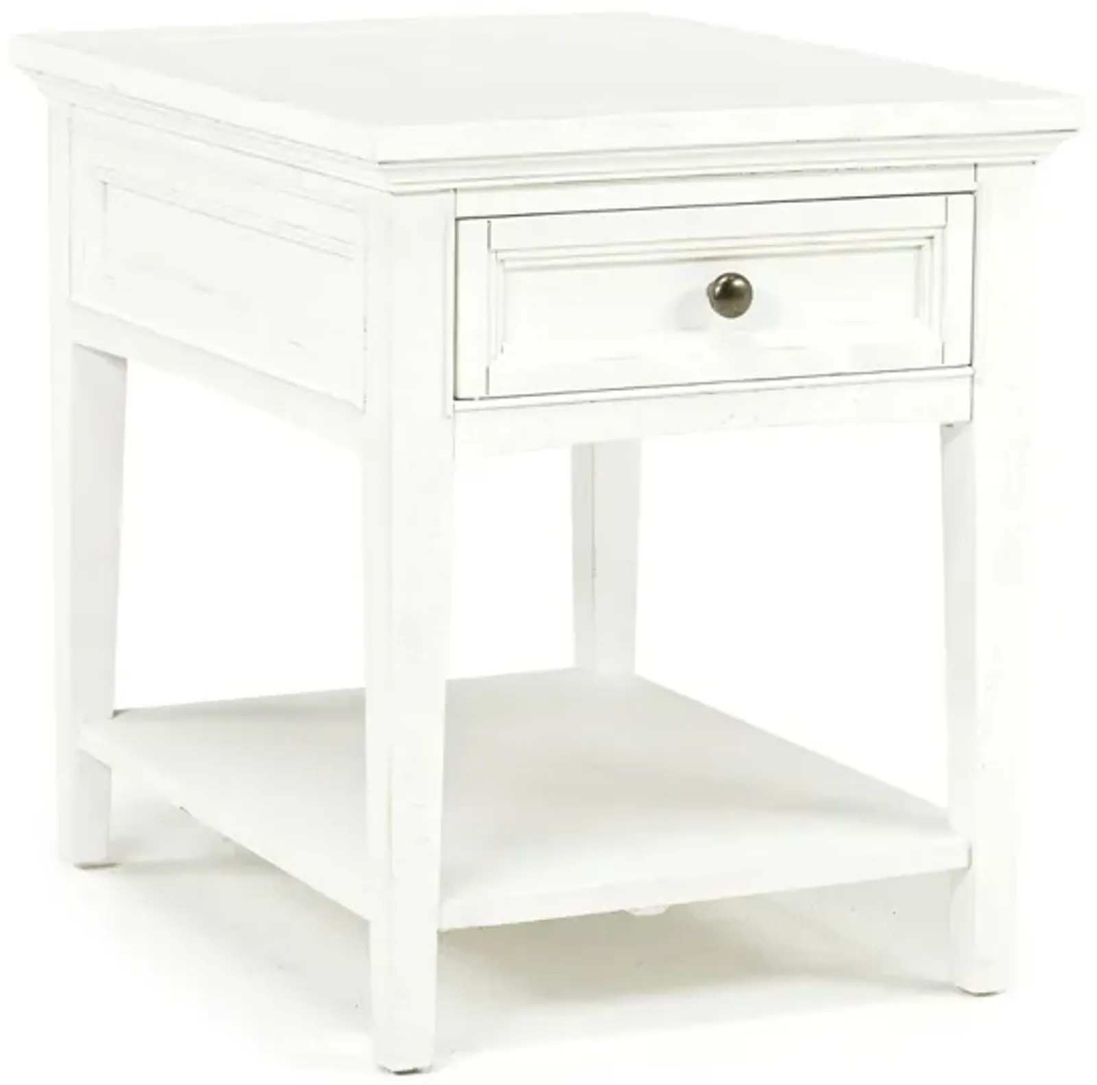 Bay Creek End Table in White, Rectangle