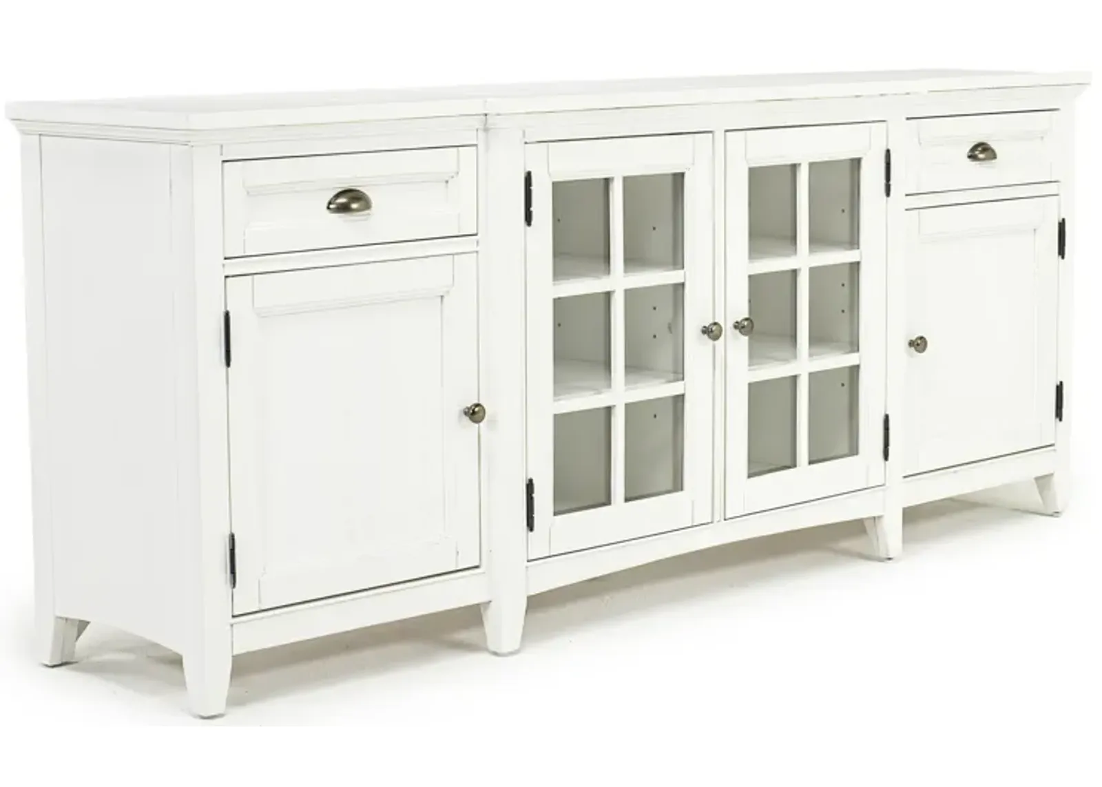 Bay Creek Media Console in White w/ USB Charger, 80 Inch