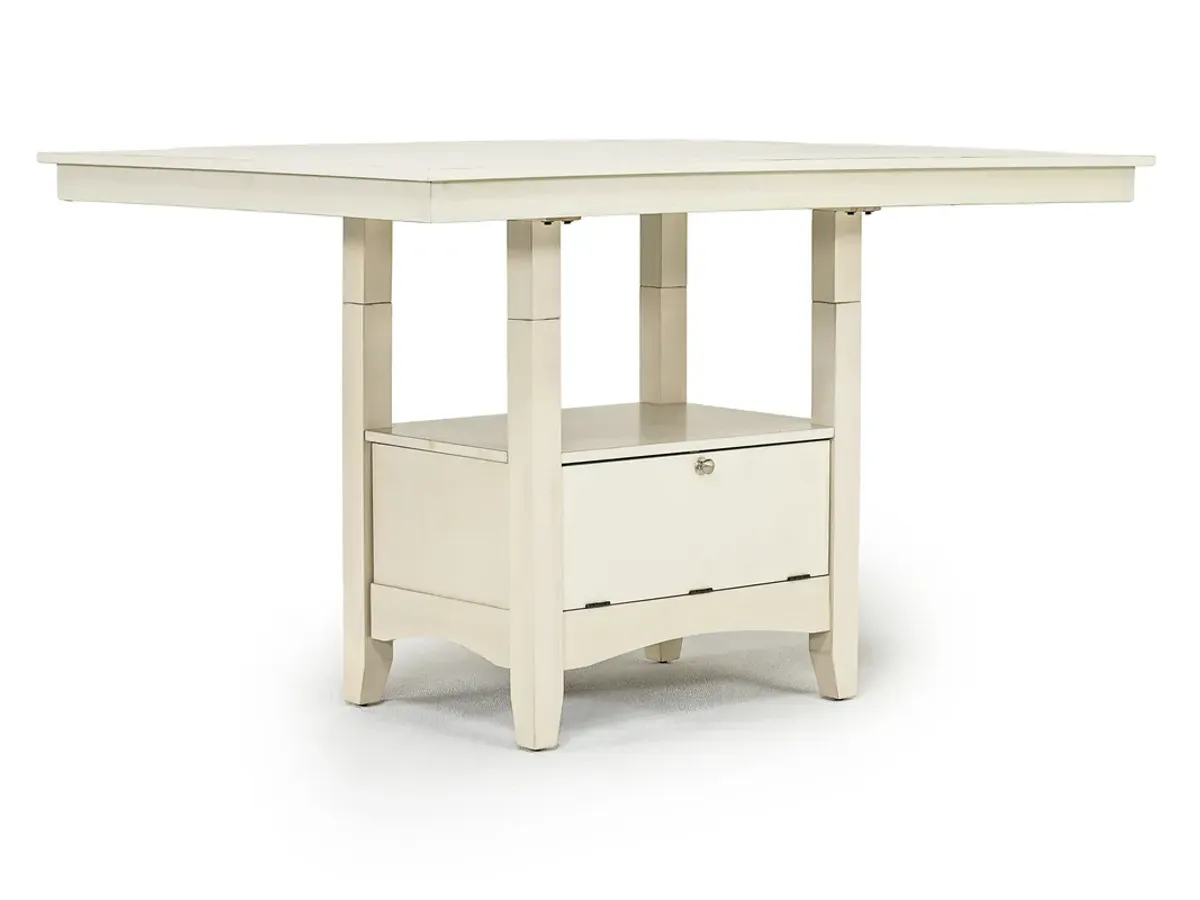 Miami Adjustable Dining Table in White