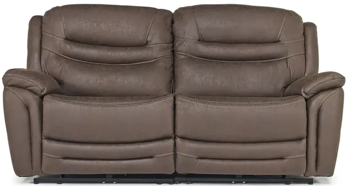 Splash 2 Power Loveseat in Brown