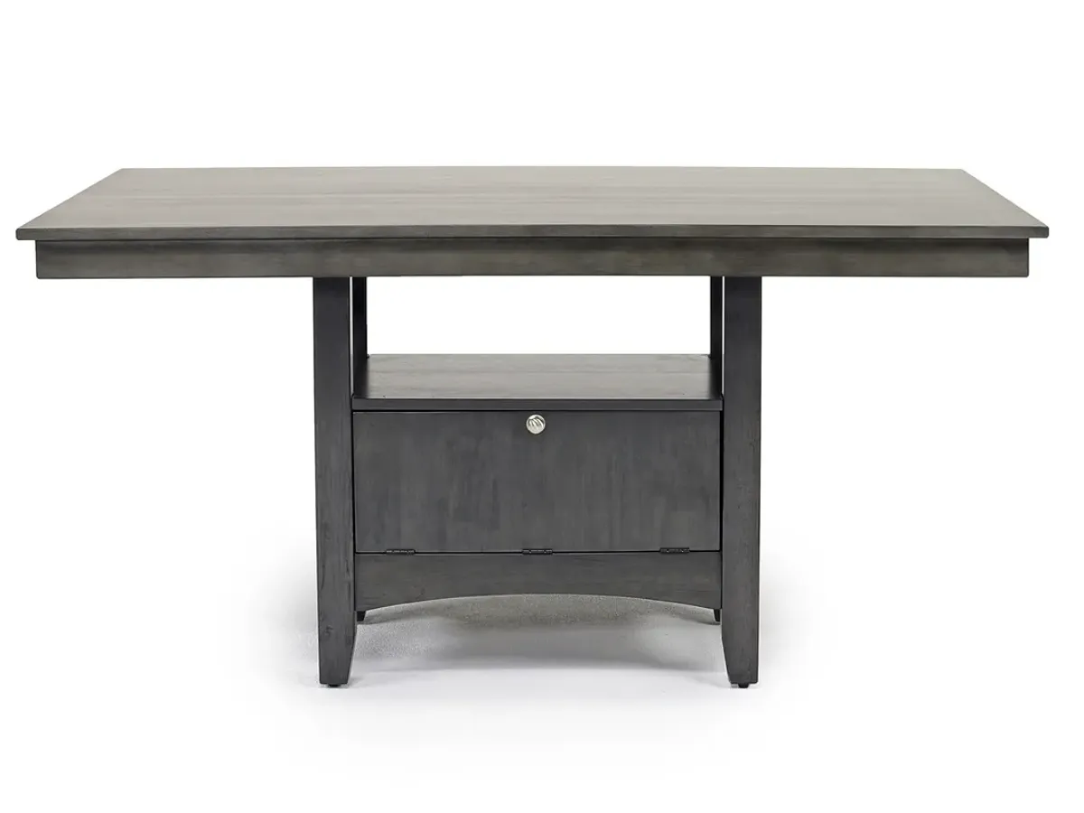 Miami Adjustable Dining Table & 4 Chairs in Gray