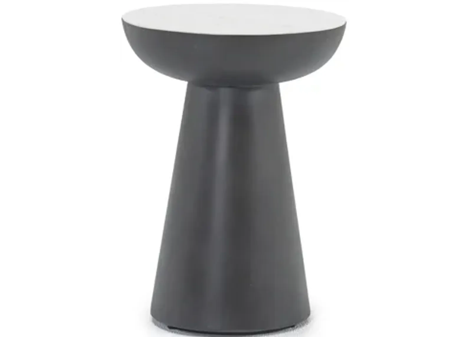 Circularity End Table in Dark Gray/White