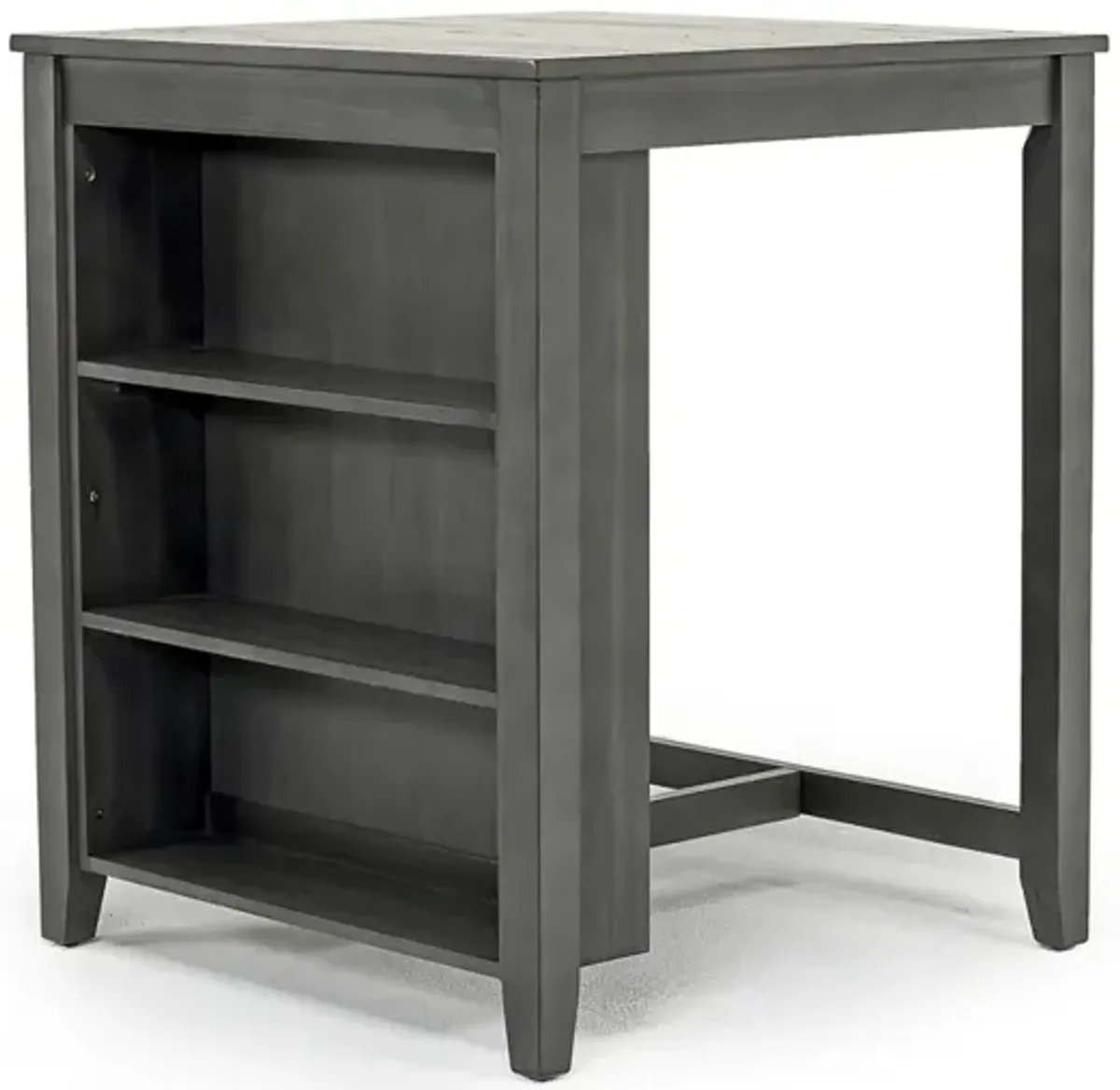 Gia Counter Height Kitchen Island & 2 Stools in Gray