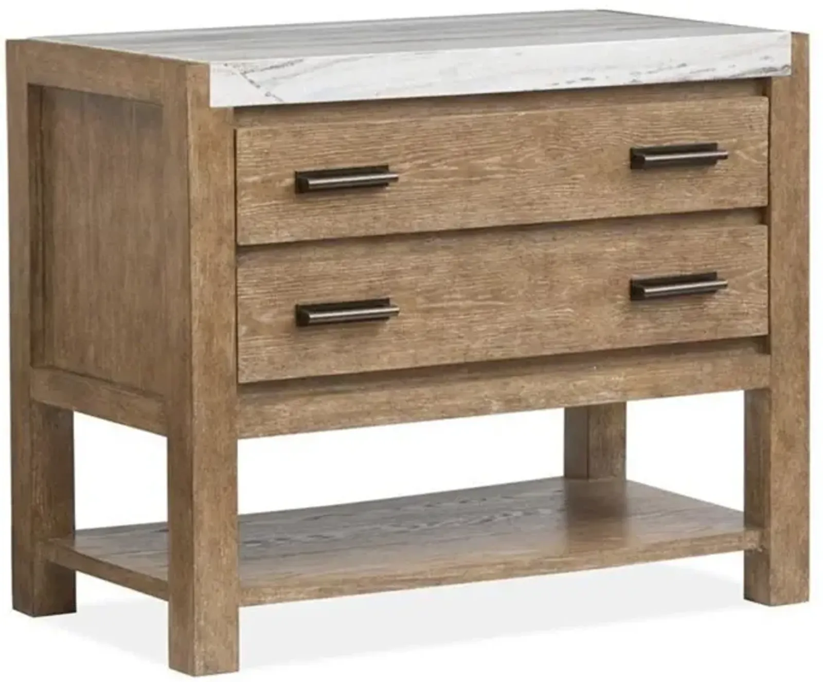 Aspen Valley Open Nightstand in Sierra Brown