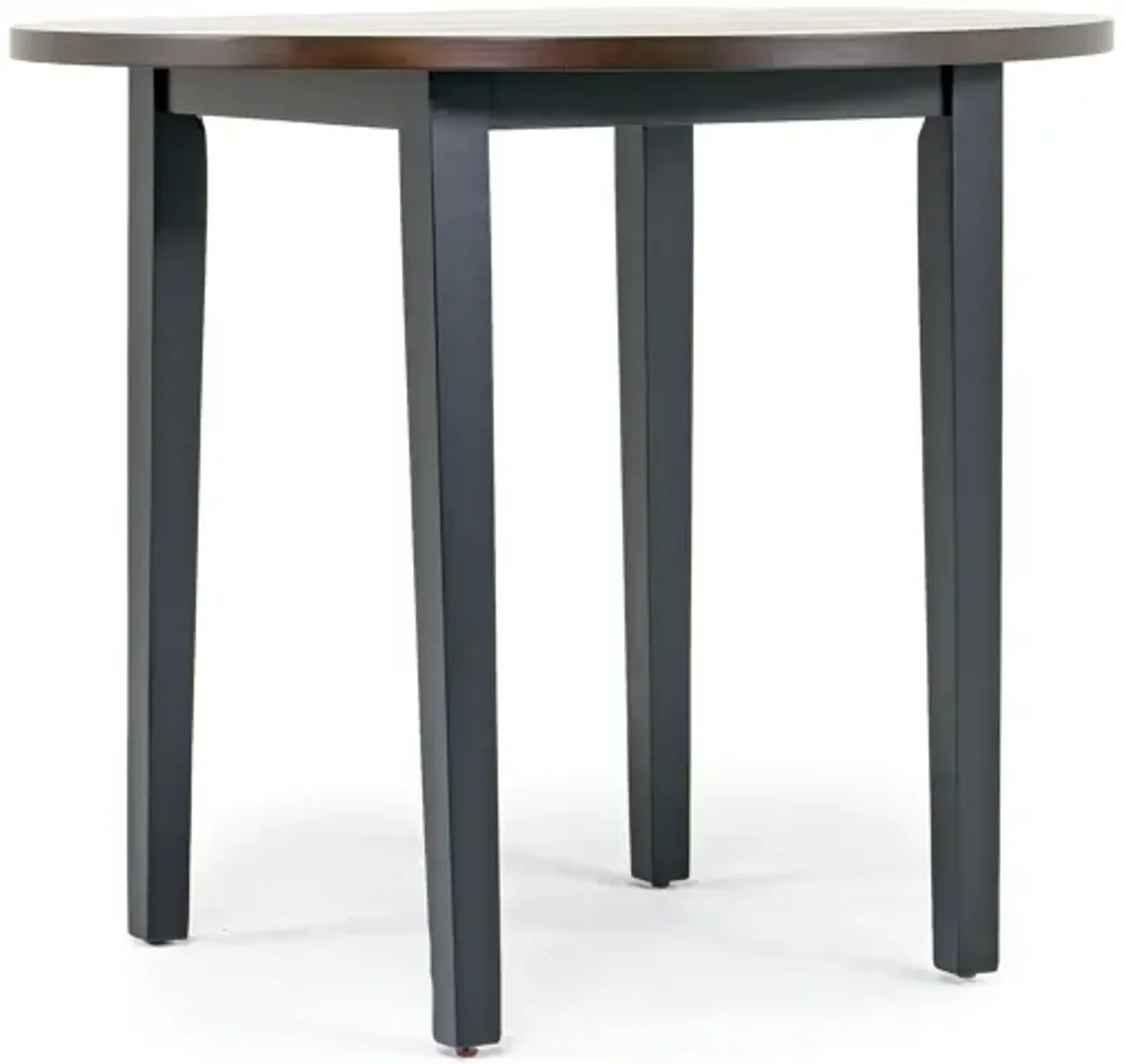 Potomac Round Counter Height Dining Table & 4 Stools in Brown / Black