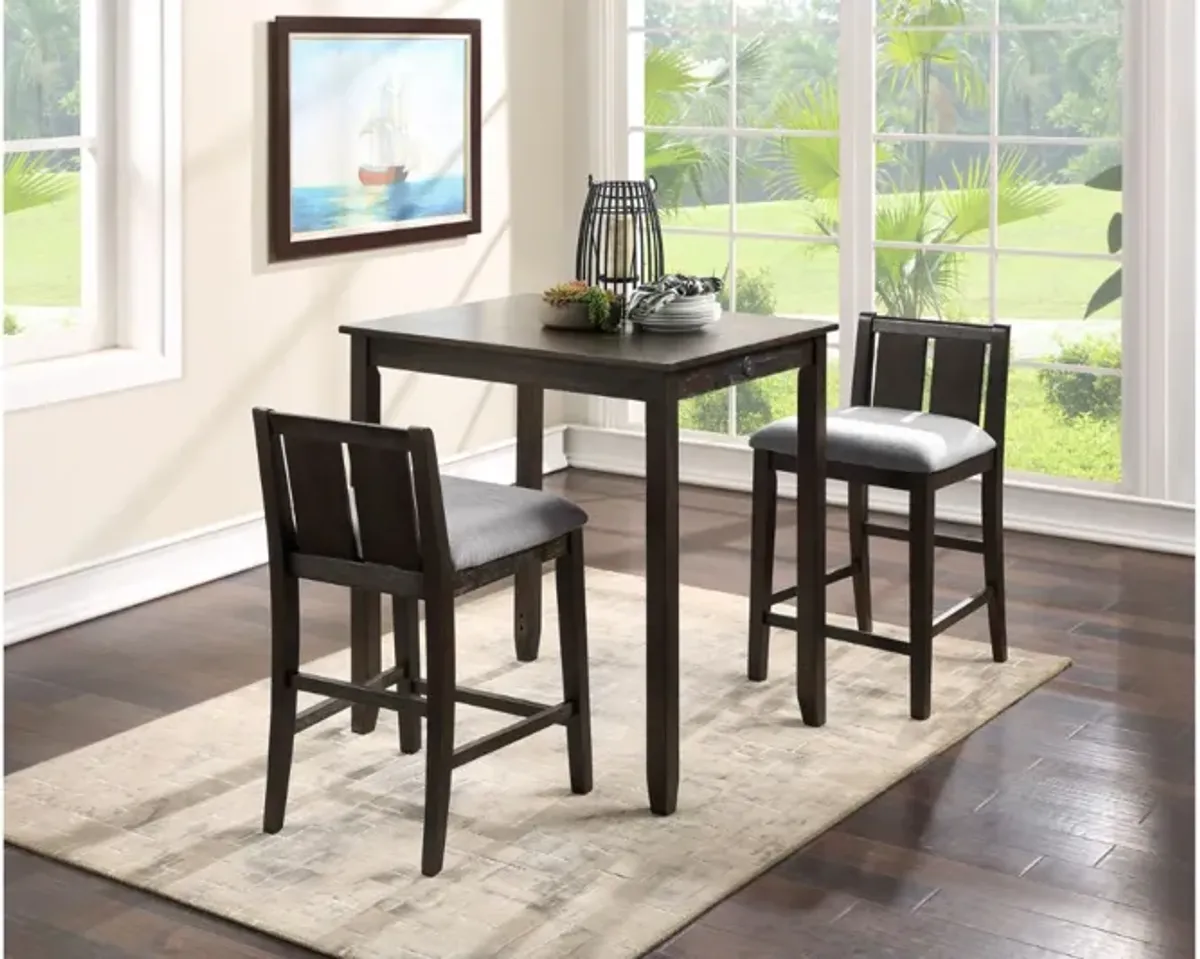 Heston Counter Height Dining Table & 2 Stools in Cherry