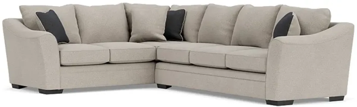 Brazil Tux Sofa Sectional in Dano Fossil, Right Facing