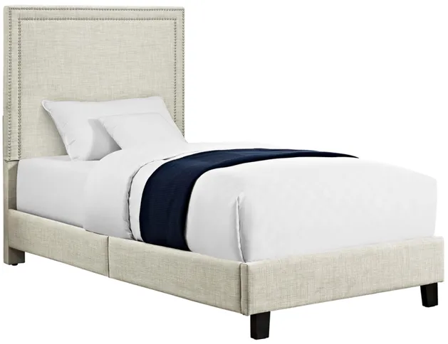 Emery Upholstered Bed in Natural, Twin