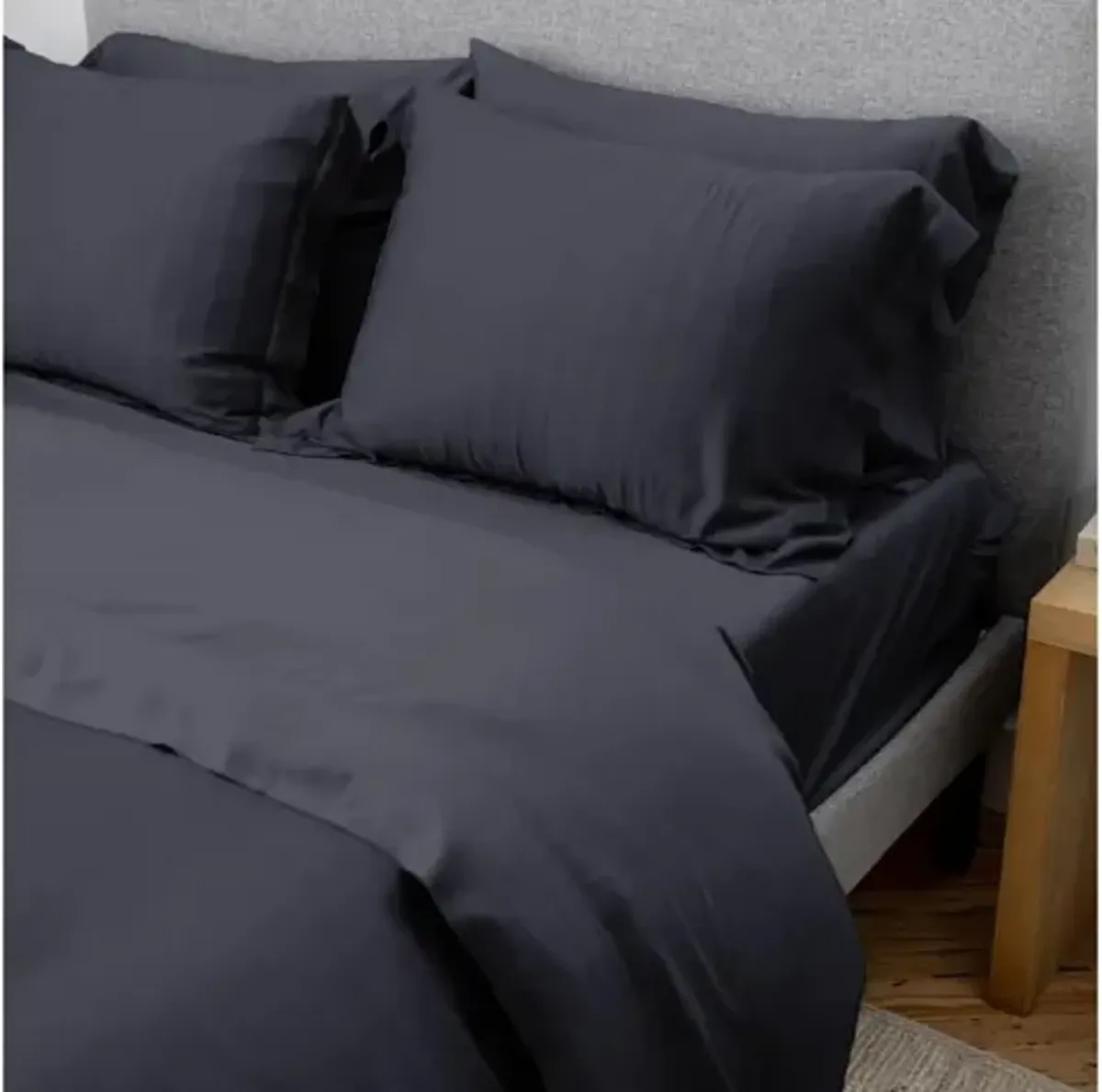 Iced Duvet Coverlet in Charcoal, Twin