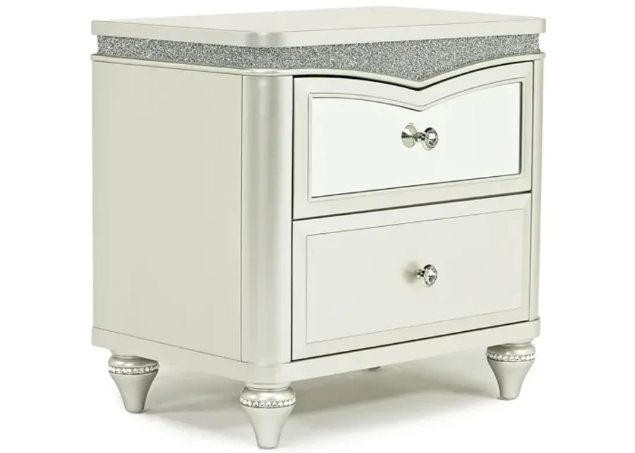 Glendale Nightstand in Platinum