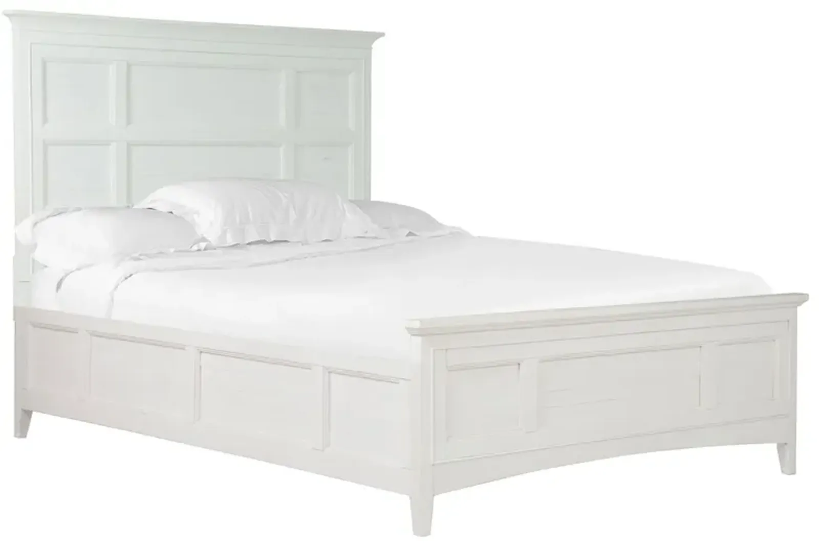 Bay Creek Panel Bed in White, Queen