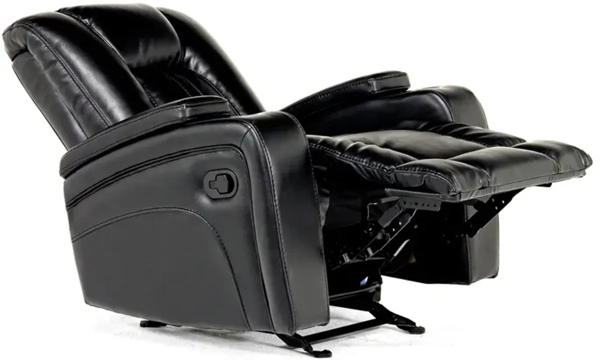 Vega Gliding Recliner in Black