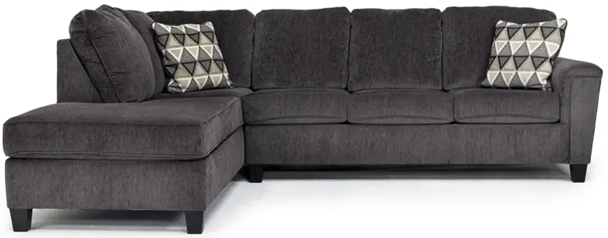 Abinger Sofa Tux Chaise Sectional in Smoke, Left Facing