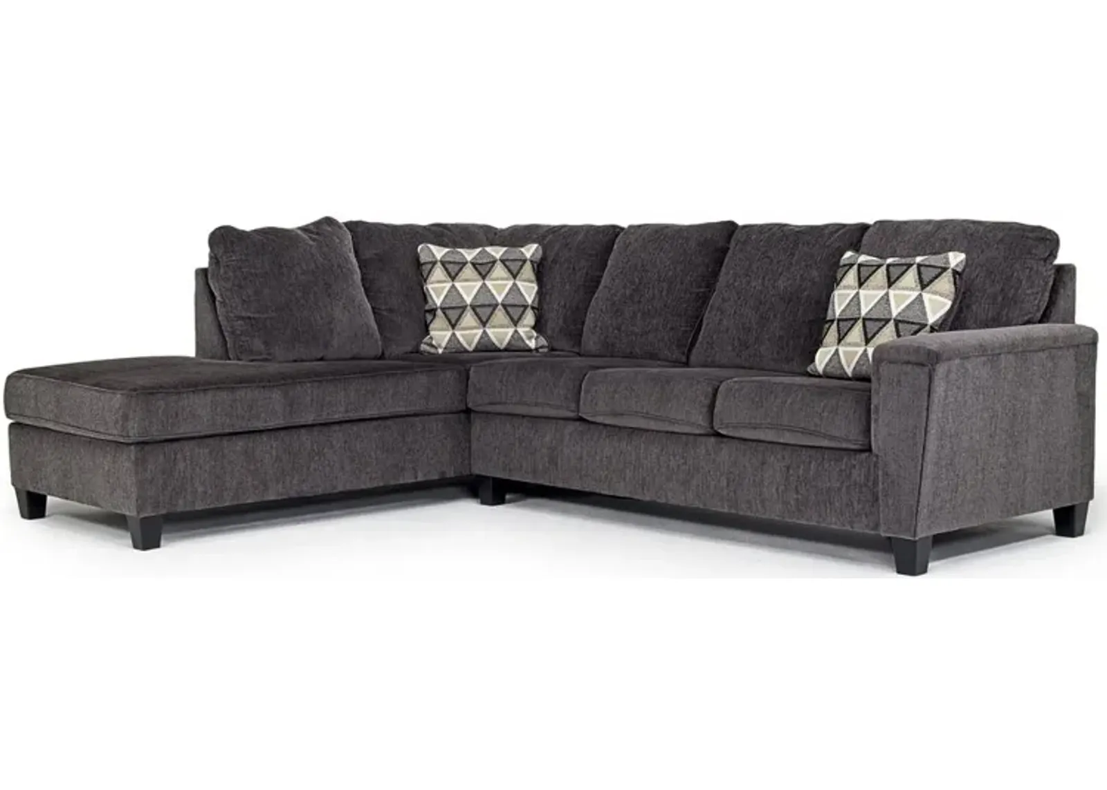 Abinger Sofa Tux Chaise Sectional in Smoke, Left Facing