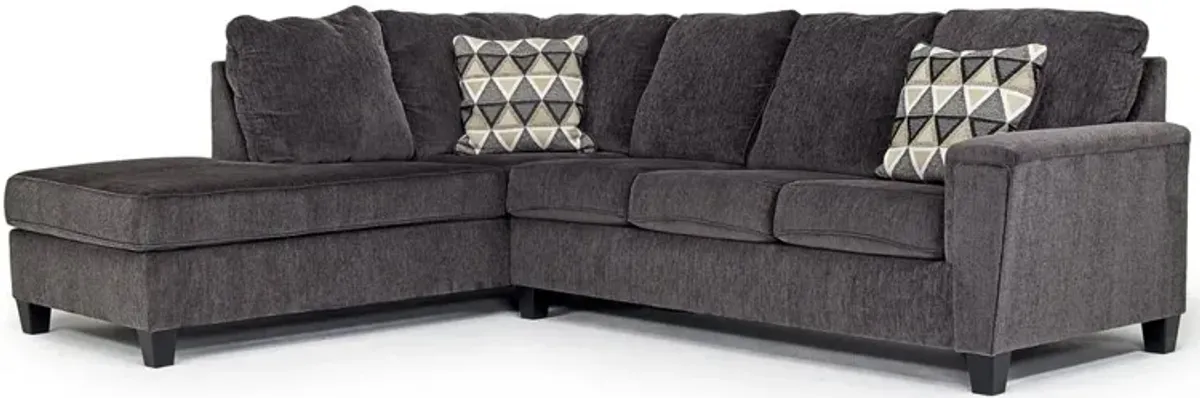 Abinger Sofa Tux Chaise Sectional in Smoke, Left Facing