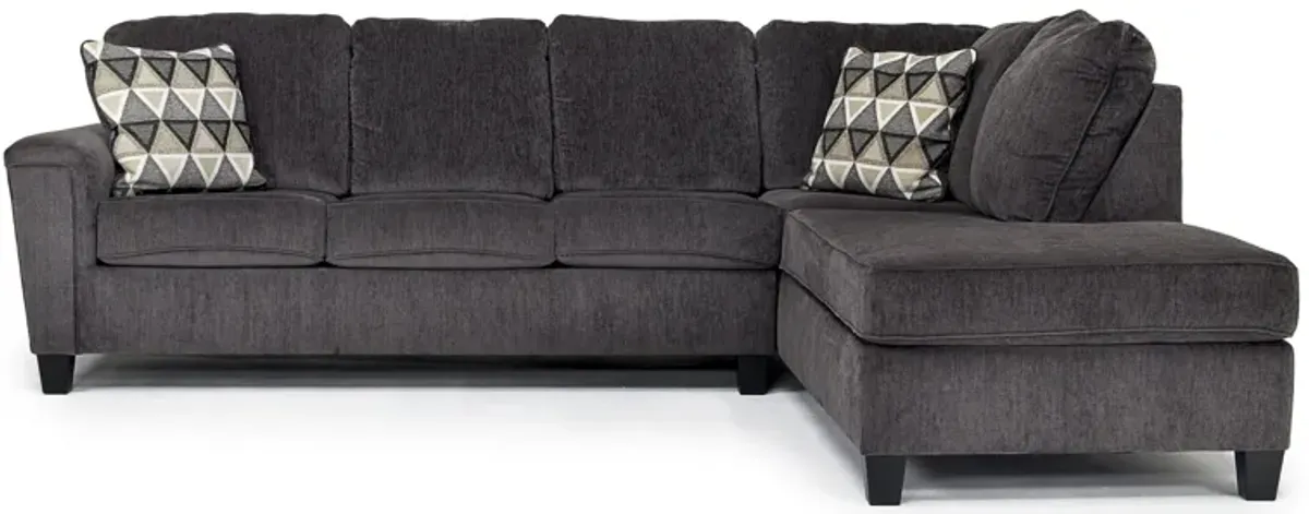 Abinger Sofa Tux Chaise Sectional in Smoke, Right Facing