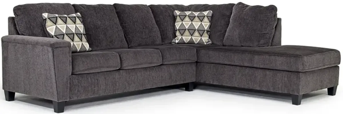 Abinger Sofa Tux Chaise Sectional in Smoke, Right Facing