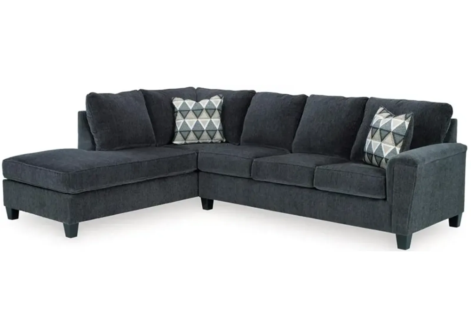 Abinger Queen Sleeper Chaise Sectional in Smoke, Left Facing