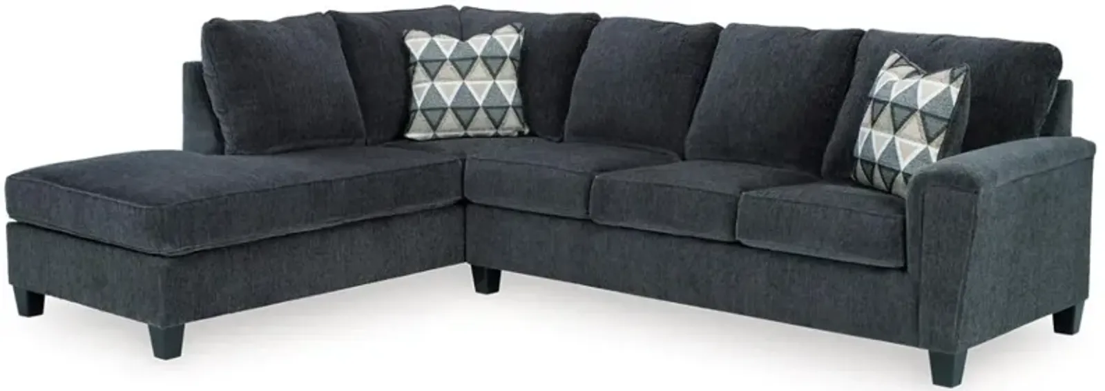 Abinger Queen Sleeper Chaise Sectional in Smoke, Left Facing