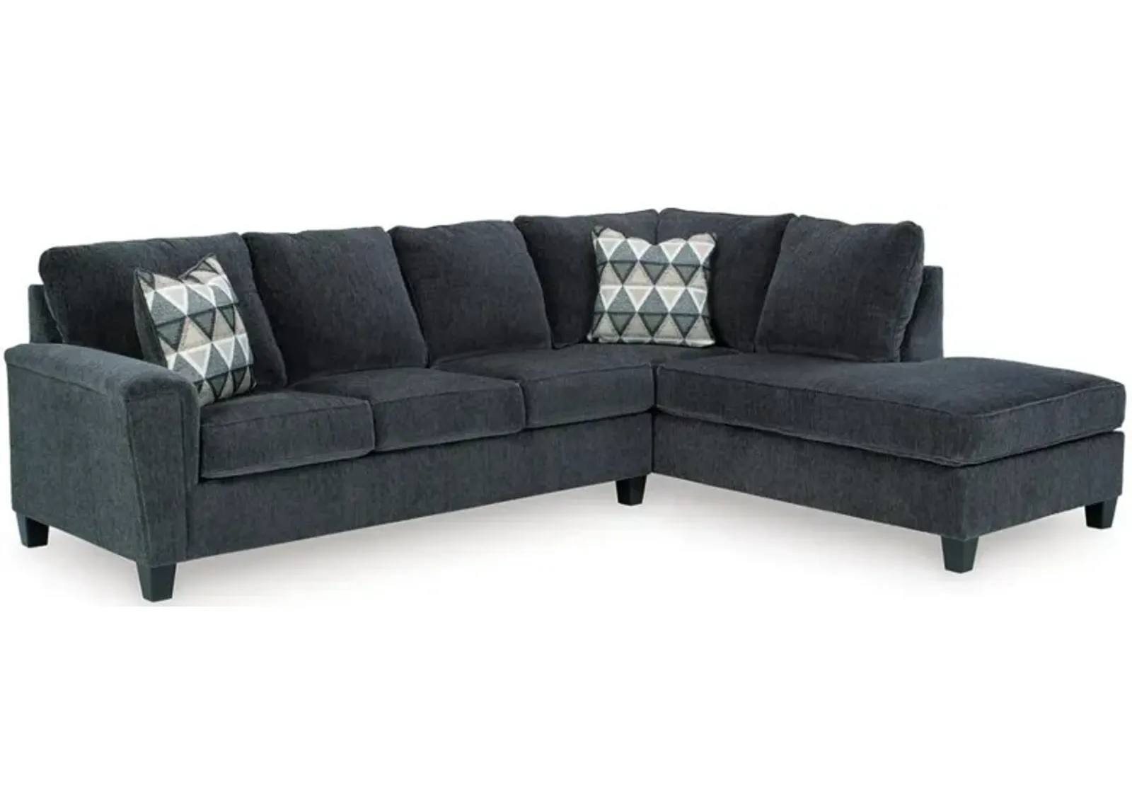 Abinger Queen Sleeper Chaise Sectional in Smoke, Right Facing