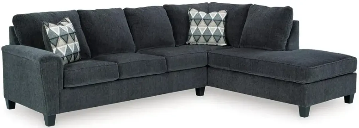 Abinger Queen Sleeper Chaise Sectional in Smoke, Right Facing