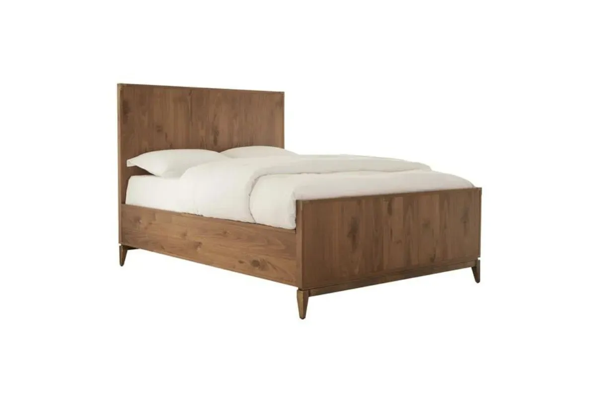 Adler Panel Bed in Natural Walnut, Queen