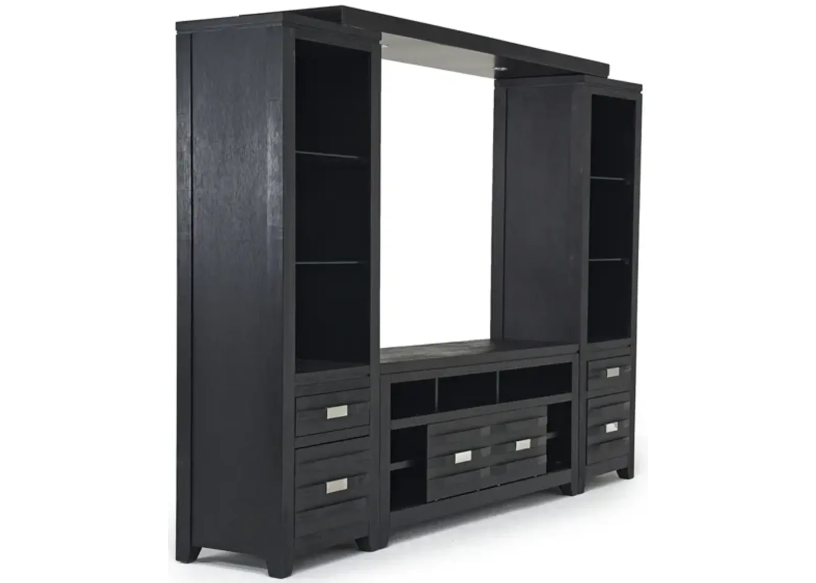 Altamonte 4 Piece Entertainment Center in Black, 70 Inch