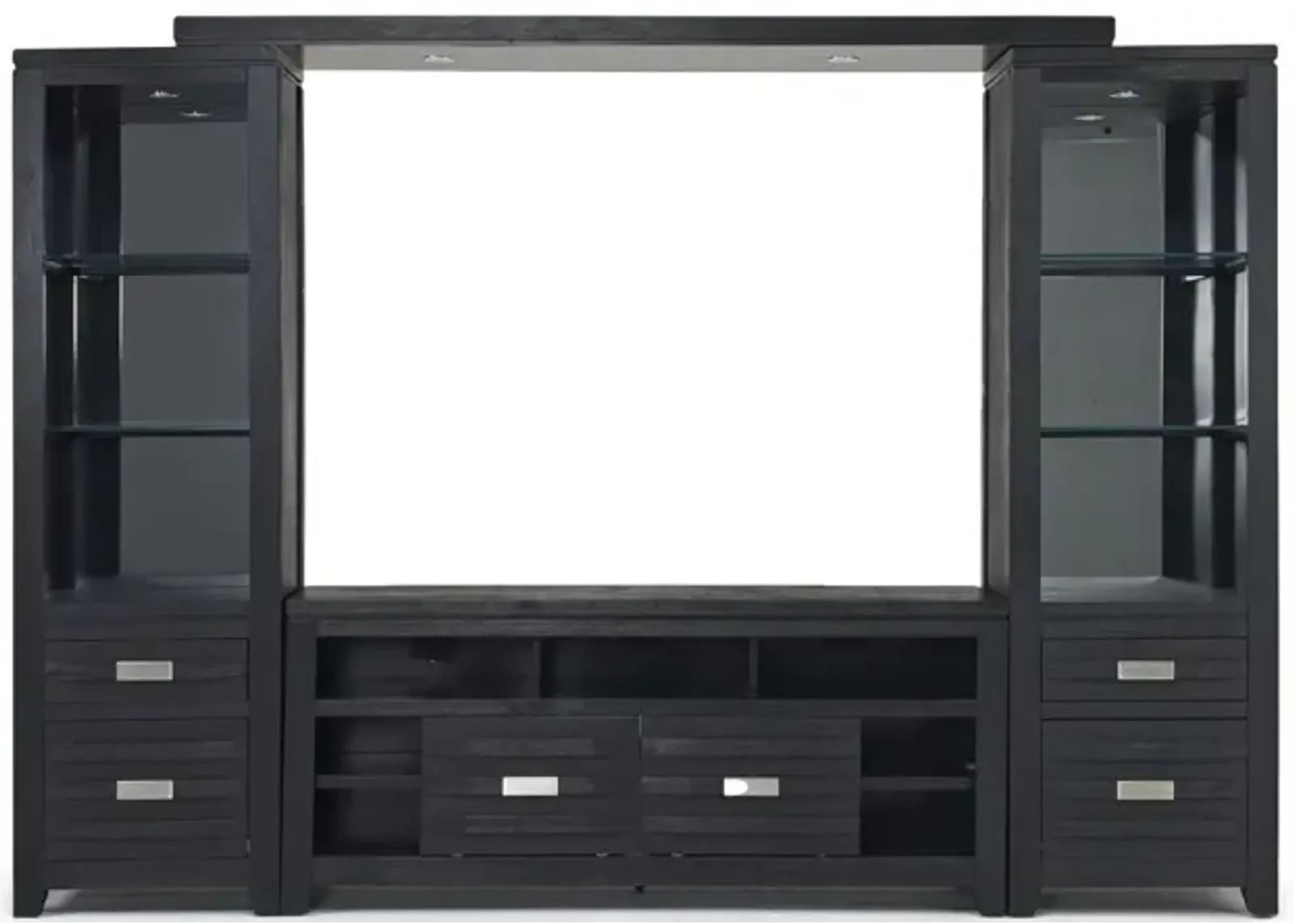 Altamonte 4 Piece Entertainment Center in Black, 60 Inch