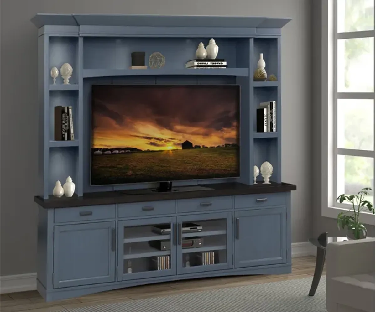 Americana 4 Piece Entertainment Center in Blue