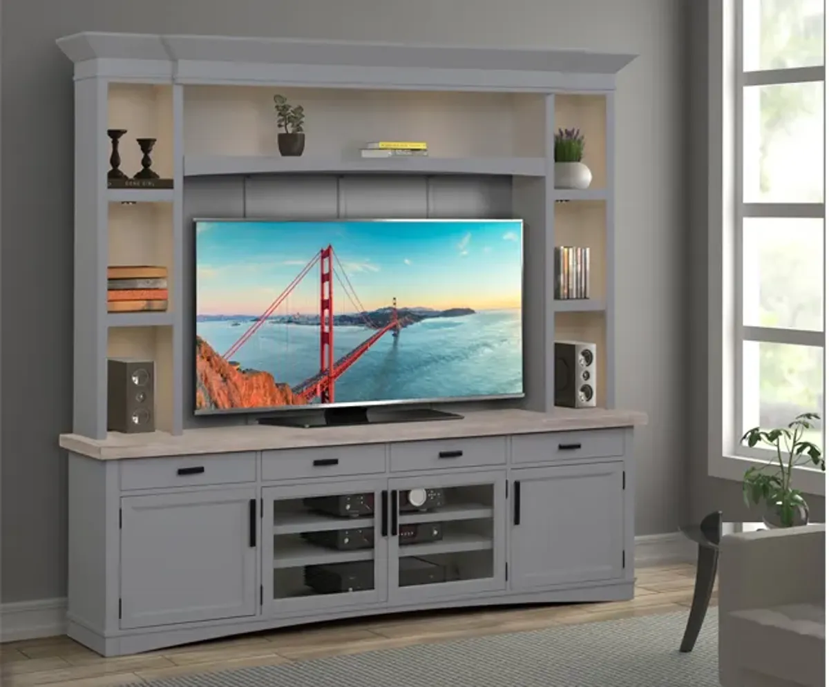 Americana 4 Piece Entertainment Center in Gray