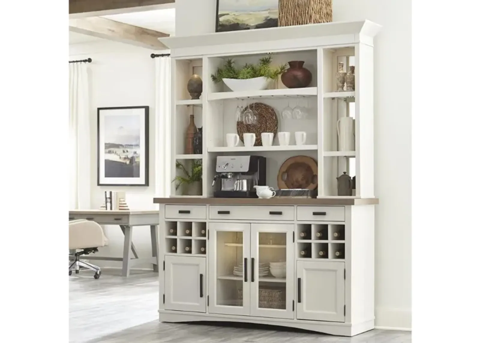 Americana Buffet & Hutch in Cotton