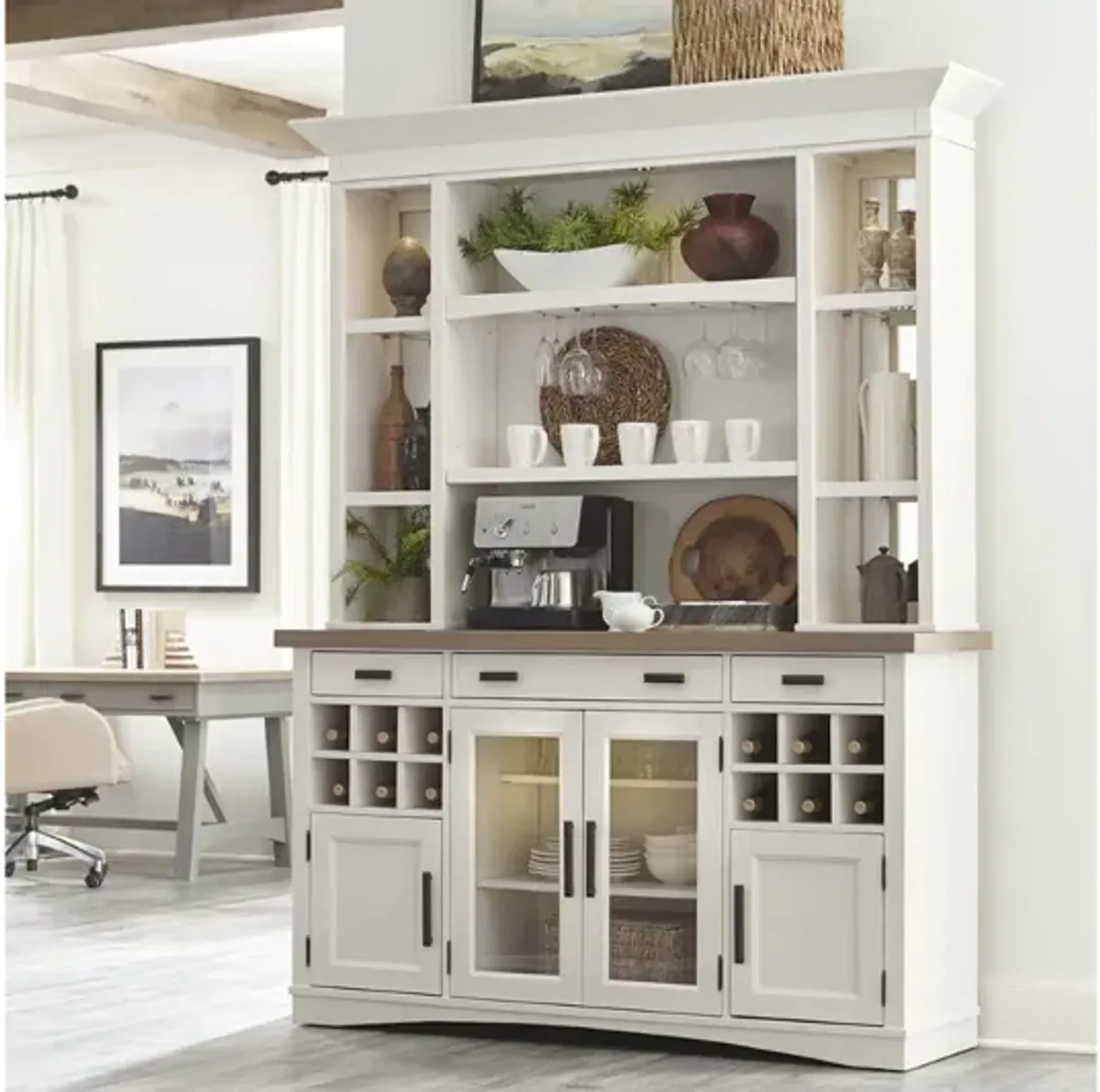 Americana Buffet & Hutch in Cotton