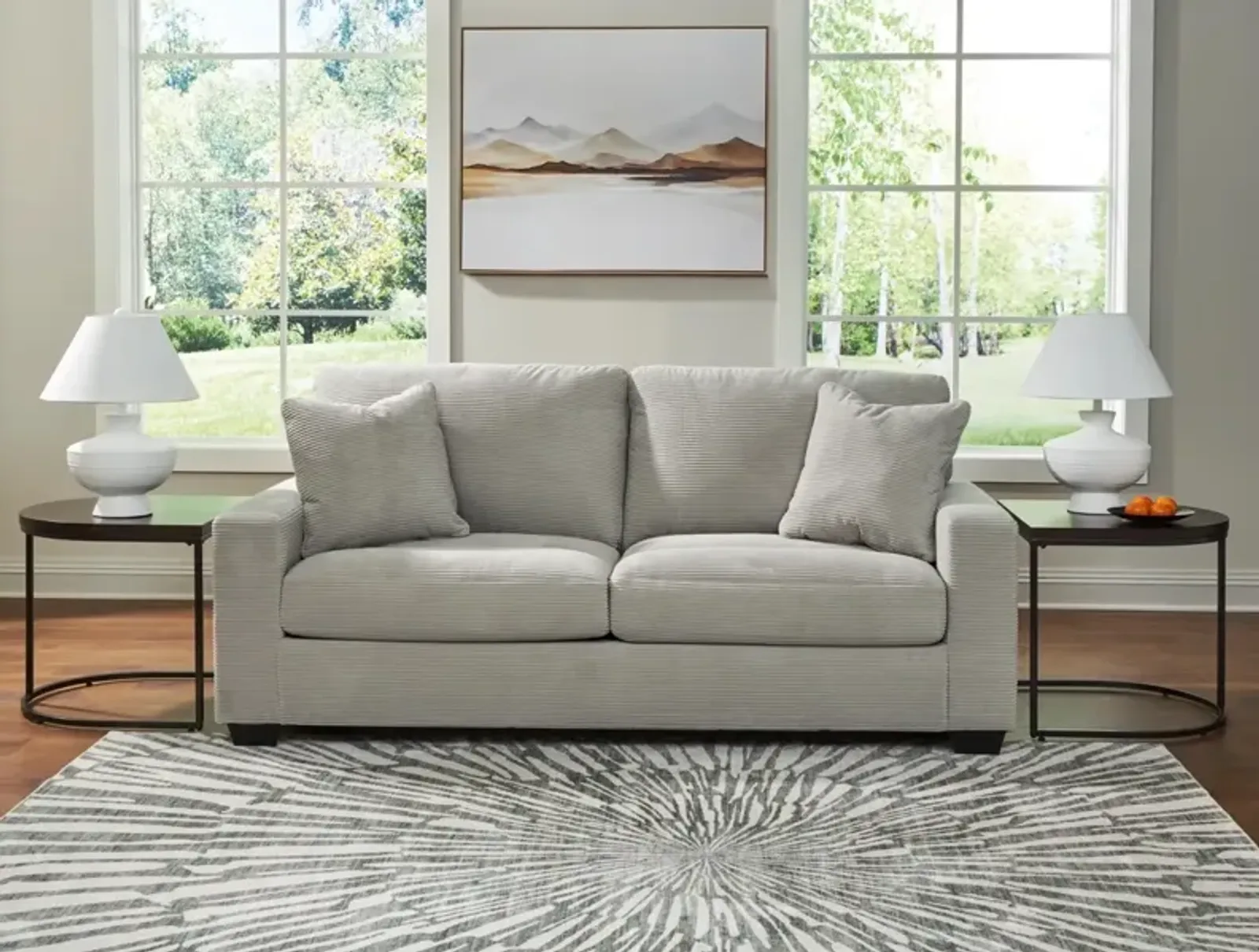 Amesley Sofa & Loveseat in Smoke