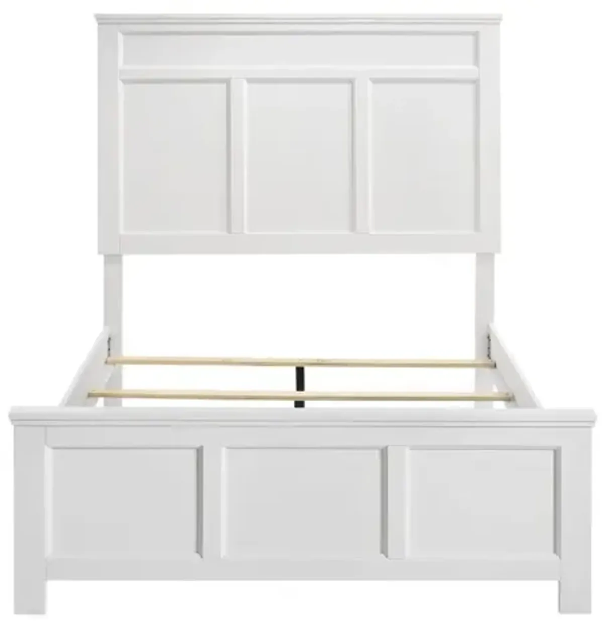 Andover Panel Bed in White, Twin