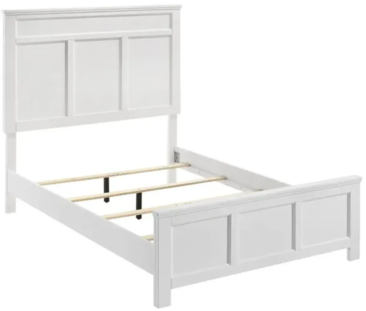 Andover Panel Bed in White, Twin