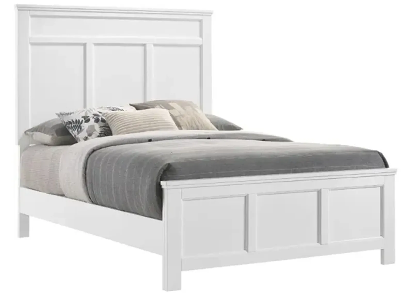 Andover Panel Bed in White, Twin