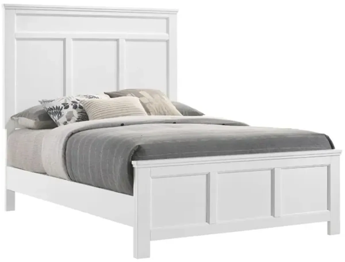 Andover Panel Bed in White, Twin