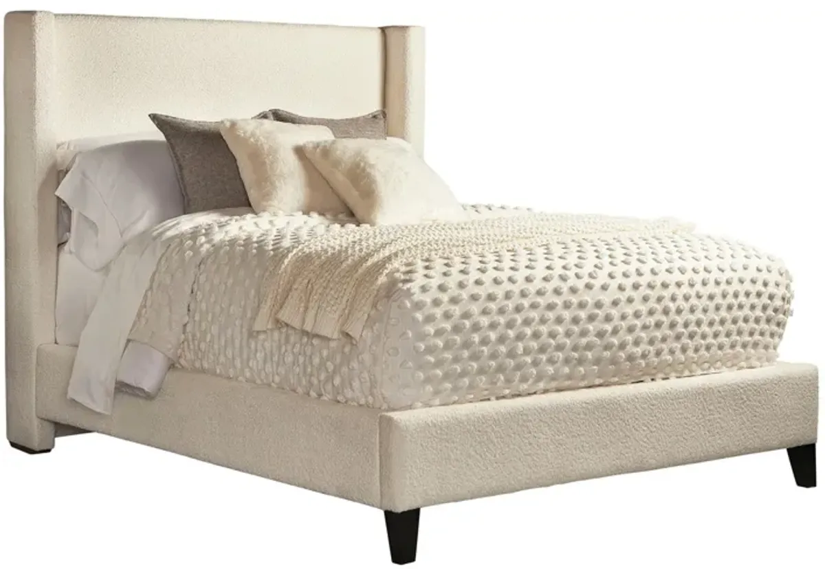 Angel Upholstered Bed in Ivory, Eastern King