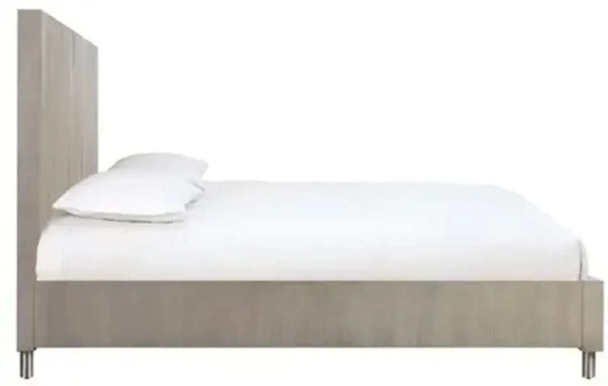 Argento Panel Bed in Misty Gray, Queen