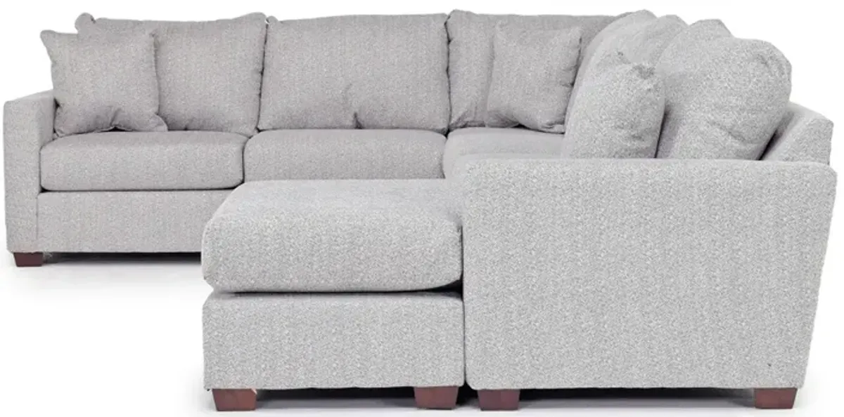 Ashfield Tux Sofa Chaise Sectional in Ashfield Granite, Right Facing