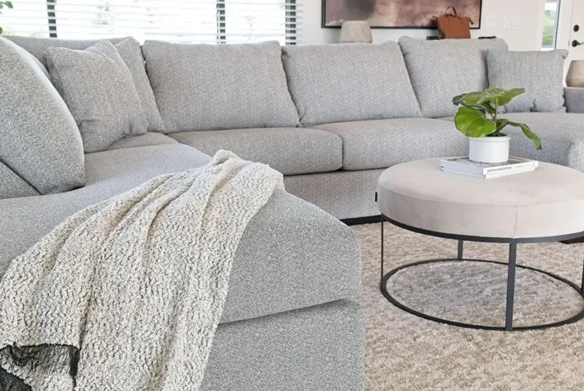 Ashfield Dual Sofa Chaise Sectional in Ashfield Graphite, Right Facing