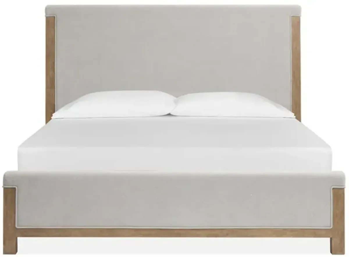 Aspen Valley Upholstered Panel Bed in Sierra Brown, Queen