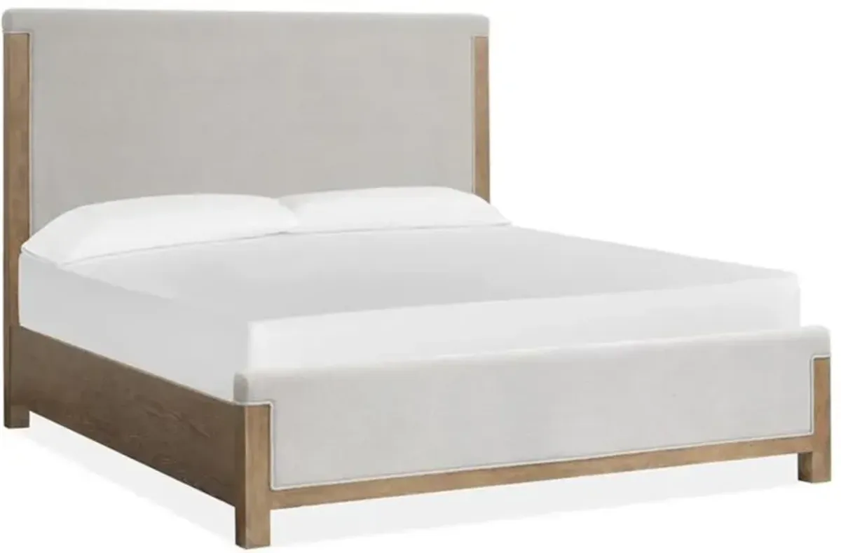 Aspen Valley Upholstered Panel Bed in Sierra Brown, Queen